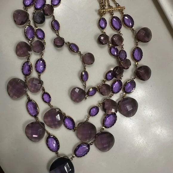 Joan Rivers Amethyst and Gold Layered Necklace - Picture 5 of 7